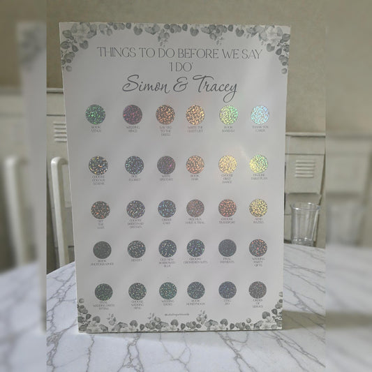 Personalised Wedding Scratch Off Poster | Engagement Gift, Bride To Be