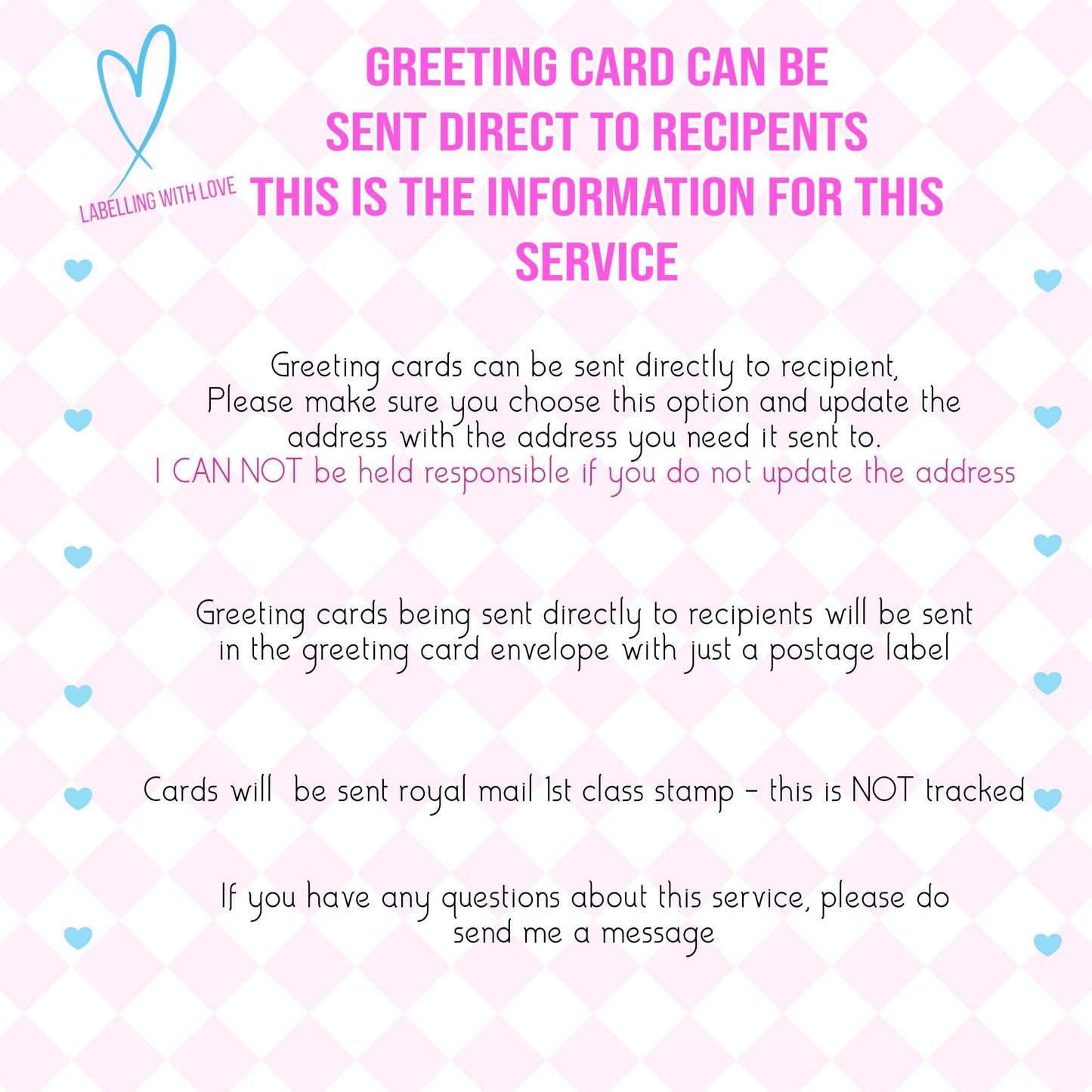 Personalised Sentiment Card, Thinking of You, Inspirational Message