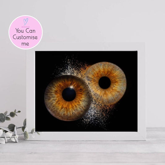 Personalised Iris Photo Art Print – Custom Eye Portrait, Anniversary Gift