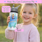 Custom Aerial Silks Bottle for Girls, Personalised Gymnast Water Bottle, Stainless Steel Sports Drink Flask