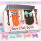 Personalised Hair Bow Storage Tin | Girls Hair Accessory Box | Custom Name Bow Holder | Kids Bow Organiser | Hair Clip Storage Tin Gift