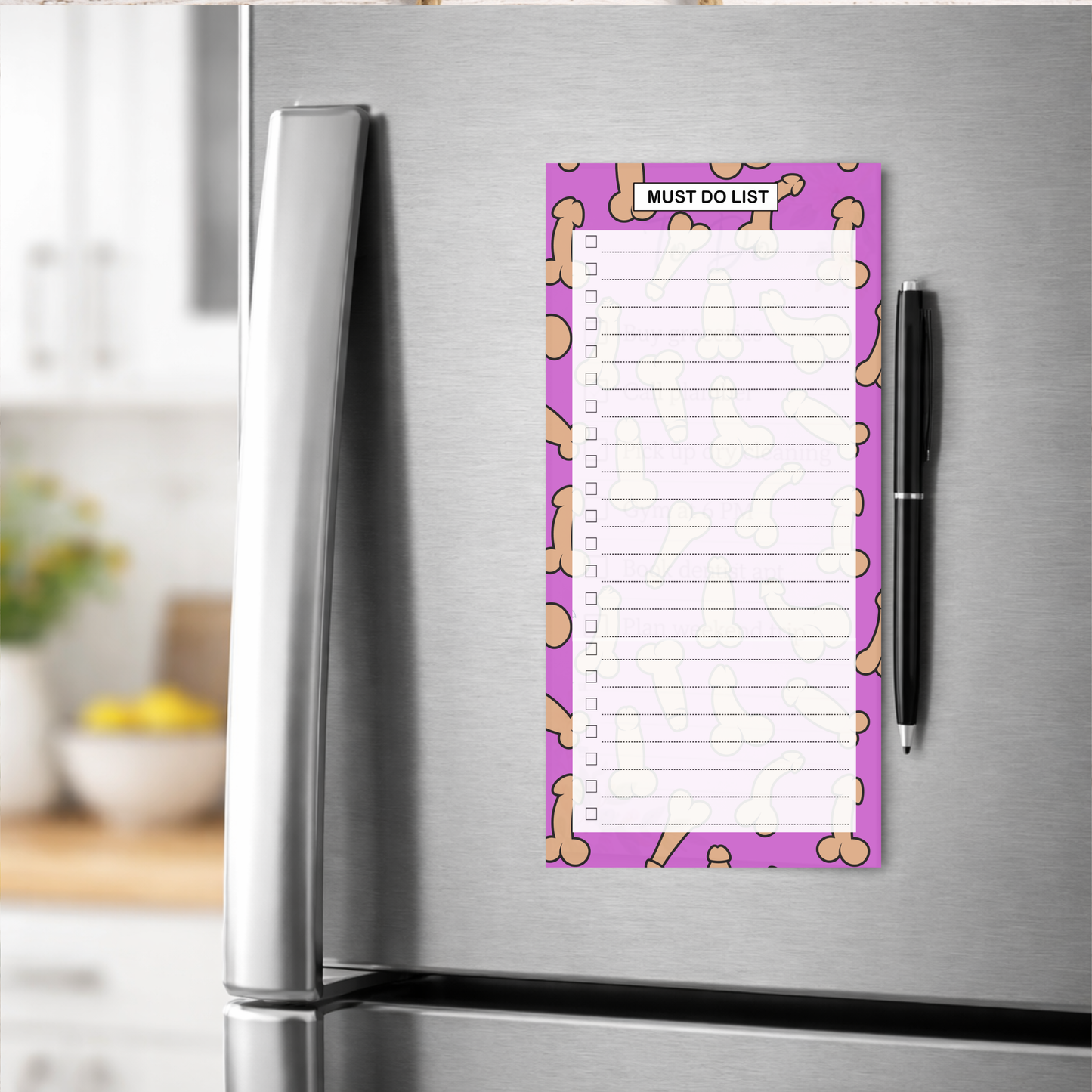 Shopping List Pad |Magnetic List pad | Shopping Pad with magnetic Strip | DL Size Shopping Pad Tear Away Pages | Grocery List