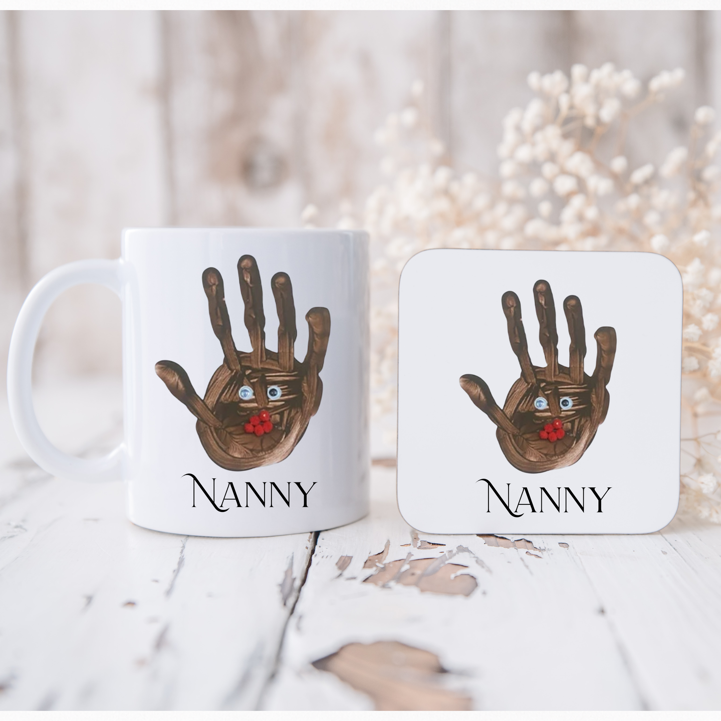 Personalised Childs Artwork Gift | Kids Drawing on Mug,Tea Towel,Ornament | Handprint/Footprint Keepsake | Custom Christmas Gift