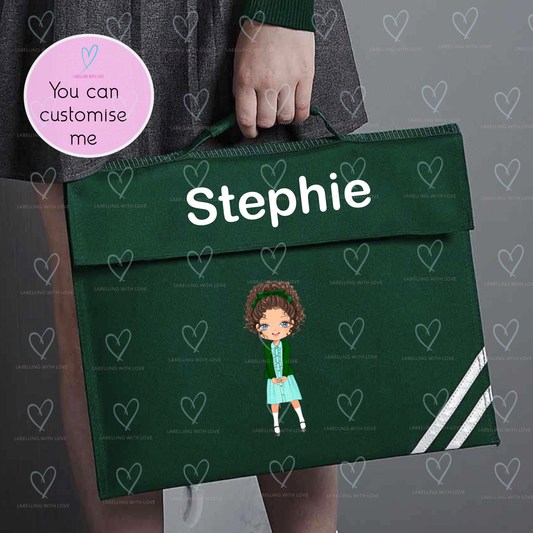 Personalised Book Bag | Character Dolly Book Bag | School book bag | Personalised Character bag | Primary School book bag