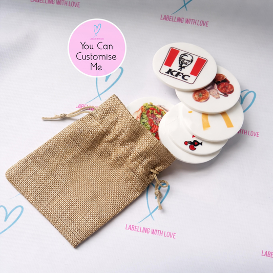 Personalised Take Away Tokens Set | Custom Food Choice Coins | Date Night Decision Tokens | Pick Your Favourite 8 Takeaways | Fun Gift Idea