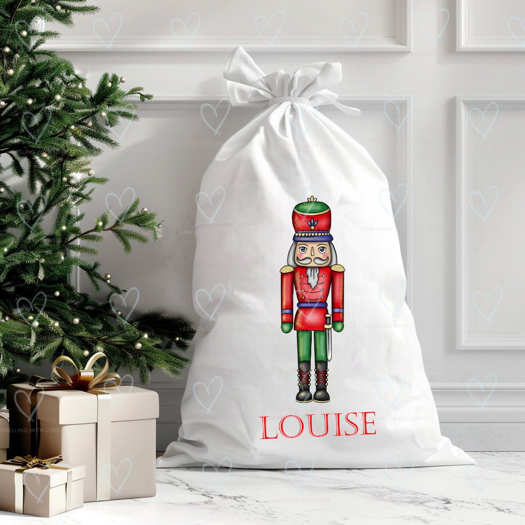 PERSONALISED NUTCRACKER CHRISTMAS SACK